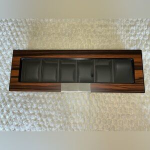Wood Grain Watch Display Case with Black Interior